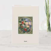 Holly Christmas Red Berry Decorative Holiday Desig Kaart (Achterkant)