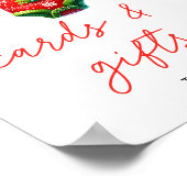 Holly Christmas Santa Baby shower Kaarten en cadea Poster (Hoek)