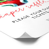 Holly Christmas Santa Baby shower Luier Raffle Poster (Hoek)