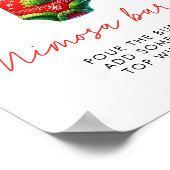 Holly Christmas Santa Baby shower Mimosa Bar Poster (Hoek)