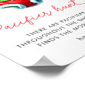 Holly Christmas Santa Baby shower Pacifier Hunt Poster (Hoek)