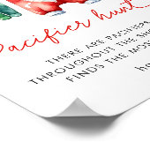 Holly Christmas Santa Baby shower Pacifier Hunt Poster (Hoek)