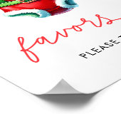 Holly Christmas Santa Baby shower voorkeursbord Poster (Hoek)