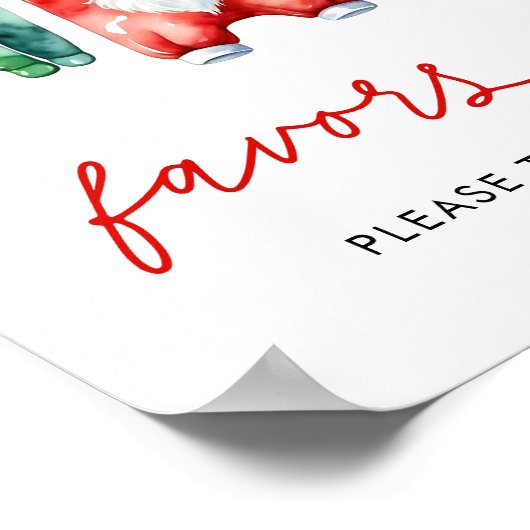 Holly Christmas Santa Baby shower voorkeursbord Poster (Hoek)