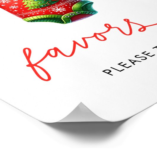 Holly Christmas Santa Baby shower voorkeursbord Poster (Hoek)