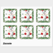 Holly Christmas Volleybal Gift Label (Vel)