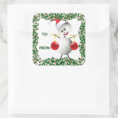 Holly Christmas Volleybal Gift Label (Tas)