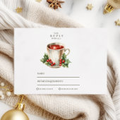  Holly Christmas Wedding RSVP Kaartje