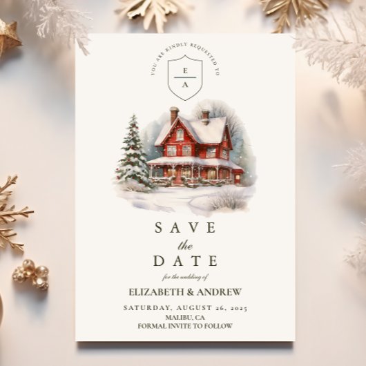  Holly Christmas Wedding Save The Date