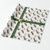  Holly Christmas Wrapping Paper met tekst Cadeaupapier (Uitgerold)