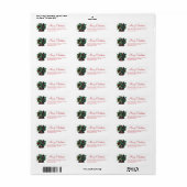 Holly Classic kerstGreenery Festive Red Green Etiket (Full Sheet)