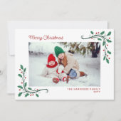 Holly Corners Snapshots of Year Merry Christmas Feestdagenkaart (Voorkant)