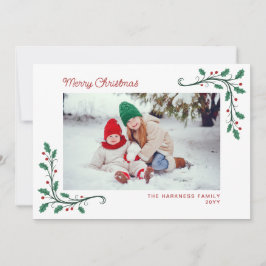 Holly Corners Snapshots van het jaar Prettig kerst Feestdagenkaart