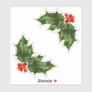 Holly Corners Sticker