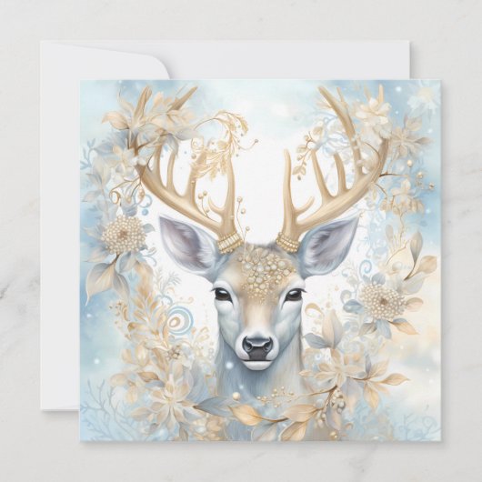  Holly Country Deer Feestdagenkaart (Voorkant)