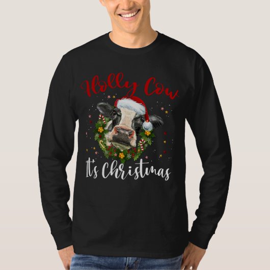 holly cow it's christmas T-shirt (Voorkant)