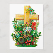  Holly Cross in een bloementuin Briefkaart (Voorkant)