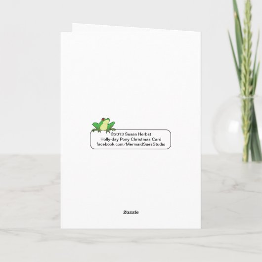 Holly-day Pony Christmas Kaart (Achterkant)