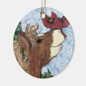 Holly-day Pony kerstversiering Keramisch Ornament (Links)