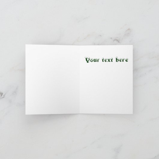 Holly-day-snor Feestdagen Kaart (Binnen)