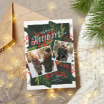 Holly Days Berry Tilted 2 Photo Snapshots Feestdagenkaart<br><div class="desc">Deze moderne en feestelijke 2-fotokaart is voorzien van felle en kleurrijke winterbessen, heiligen, sprigs en bladeren, met een flinke moderne typografie. Zeker om een opvallende en stijlvolle verklaring te maken dit vakantieseizoen! Dit ontwerp maakt deel uit van een moedig en feestelijk collectie. Het originele handgetekende kunstwerk wordt geïllustreerd door onze...</div>