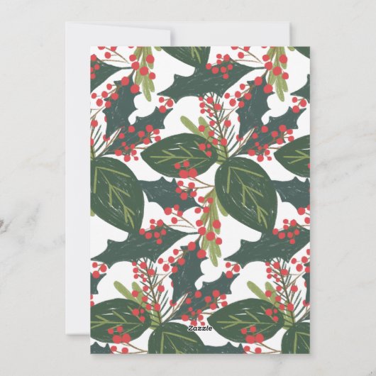 Holly Days | Fantastisch gevierd kerstfeest 2 Foto Feestdagenkaart (Achterkant)