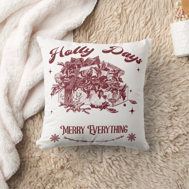 Holly Days Vintage Christmas Kussen (Deken)