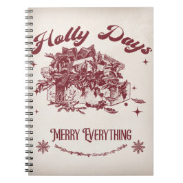 Holly Days Vintage Christmas Notitieboek