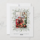 Holly Days | Vrolijk Kerstfeest 2 Foto Vakantie ka Feestdagenkaart (Achterkant)