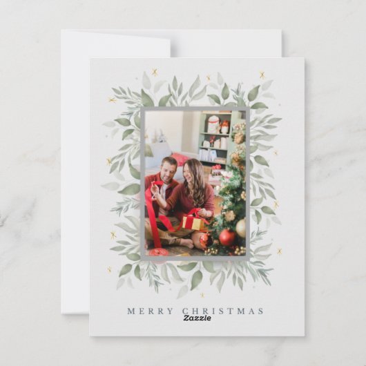 Holly Days | Vrolijk Kerstfeest 2 Foto Vakantie ka Feestdagenkaart (Achterkant)