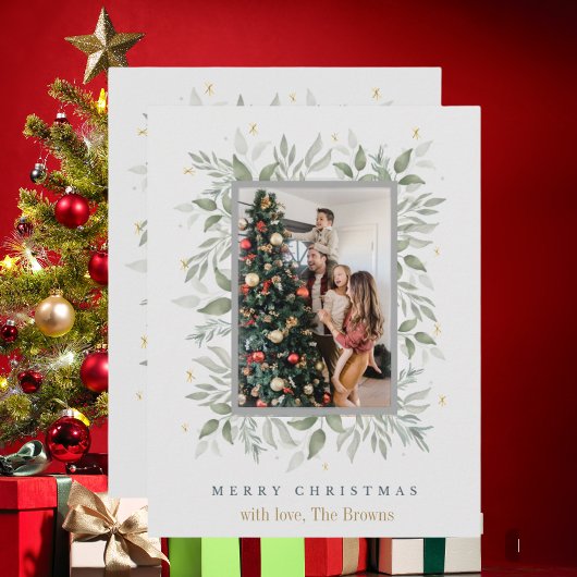 Holly Days | Vrolijk Kerstfeest 2 Foto Vakantie ka Feestdagenkaart