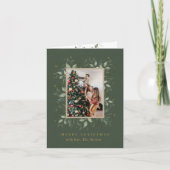 Holly Days | Vrolijk Kerstfeest Foto Vakantie kaar Feestdagen Kaart (Voorkant)