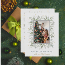 Holly Days | Vrolijk Kerstfeest Foto Vakantie kaar