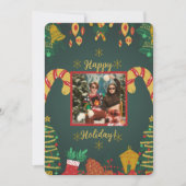 Holly Days | Vrolijke kerstfoto kerstkaarten Kaart (Voorkant)