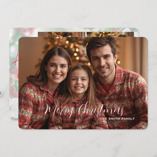 Holly Dayz Cheer 5 foto kerst Kaart (Voorkant / Achterkant)