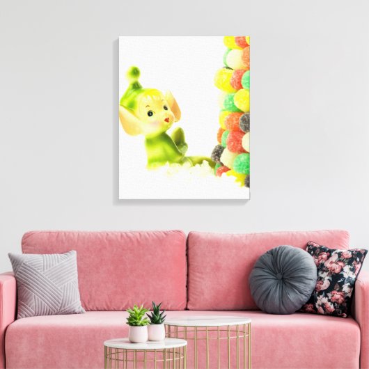 Holly de Pixie Elf Canvas Afdruk (Insitu (Woonkamer))