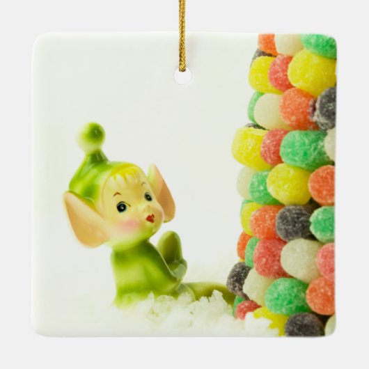 Holly de Pixie Elf Keramisch Ornament (Achterkant)