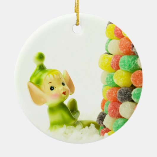 Holly de Pixie Elf Keramisch Ornament (Achterkant)