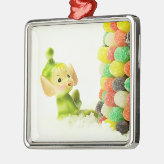 Holly de Pixie Elf Metalen Ornament (Links)