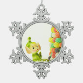 Holly de Pixie Elf Tin Sneeuwvlok Ornament (Voorkant)
