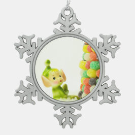 Holly de Pixie Elf Tin Sneeuwvlok Ornament