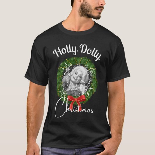 Holly Dolly met Kerstmis Parton1984png1984.p T-shirt (Voorkant)
