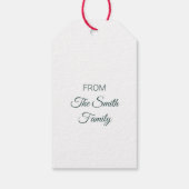 Holly en Berries Kerst Cadeaulabel (Achterkant)