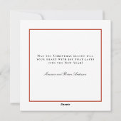 Holly en Berries met familienaam Kerstmis Feestdagenkaart (Achterkant)