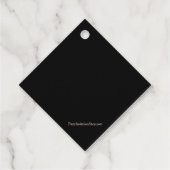 Holly en Berries op Black Merry Kerstplein Bedankjes Labels (Achterkant)