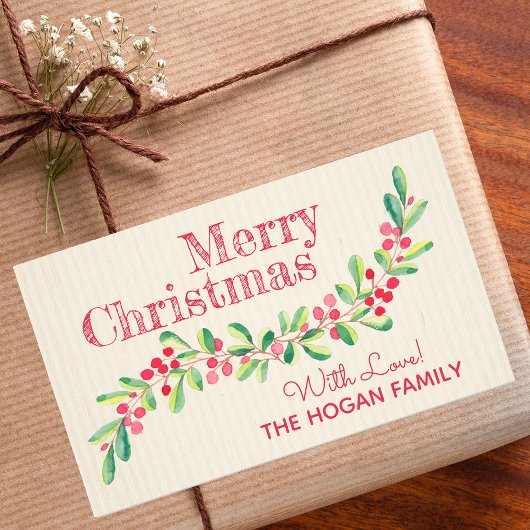 Holly en Berries op de feestdag in Ivoorkust Rechthoekige Sticker