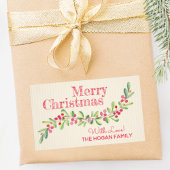 Holly en Berries op de feestdag in Ivoorkust Rechthoekige Sticker