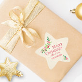 Holly en Berries op de feestdag in Ivoorkust Ster Sticker