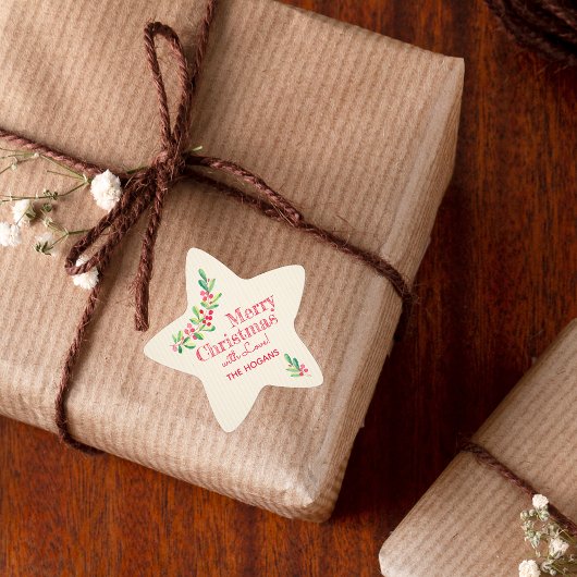 Holly en Berries op de feestdag in Ivoorkust Ster Sticker