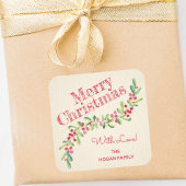 Holly en Berries op de feestdag in Ivoorkust Vierkante Sticker